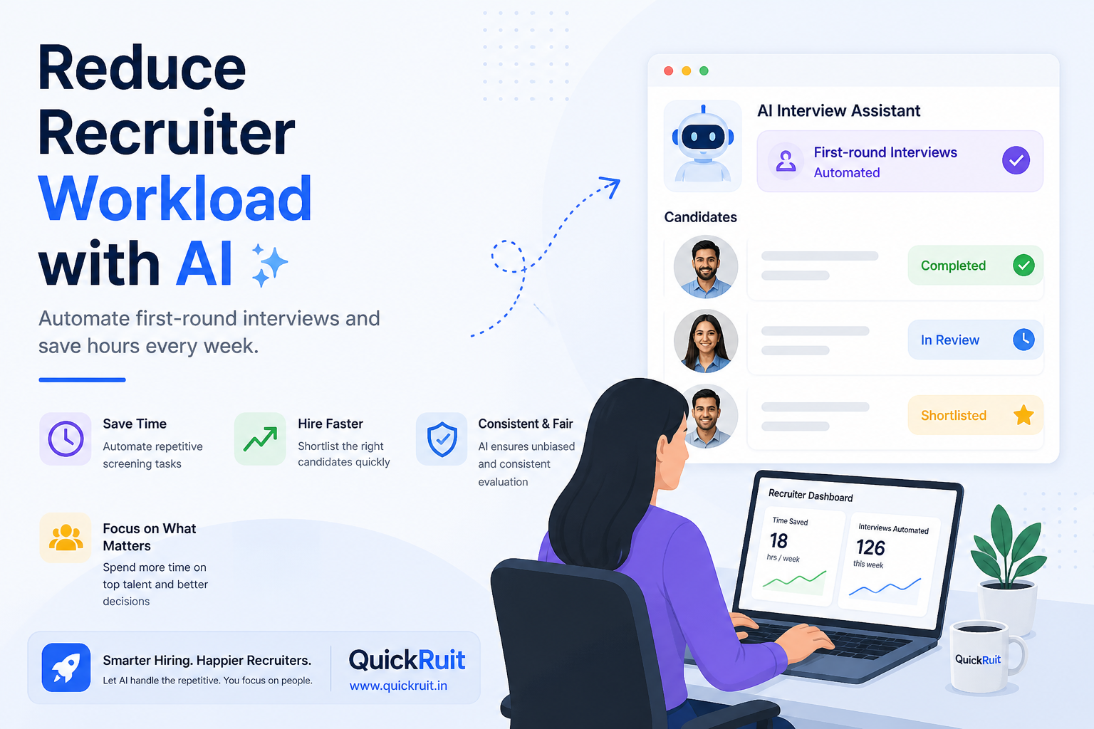 Reduce Recruiter Workload with AI (Without Compromising Hiring Quality)